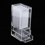 Max 5x False Grafting Eyelashes Display Stand Rack Storage Case with 2 Drawers