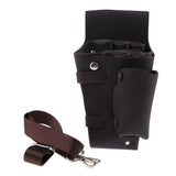Max PU Hairdressing Haircut Scissors Shears Combs Tools Holster Bag Dark Brown