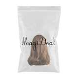Max 16'' Synthetic Long Straight Curly Wigs for Women Cosplay Costume Wig Brown