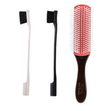 Maxbell Hair Styling Brush Detangle With 2 Double Sided Edge Control Hair Brush Comb - Aladdin Shoppers