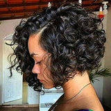 Maxbell Women Short Curly Hair Afro Synthetic Heat Resist Cosplay Costume Wigs 32cm