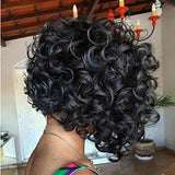 Maxbell Women Short Curly Hair Afro Synthetic Heat Resist Cosplay Costume Wigs 32cm
