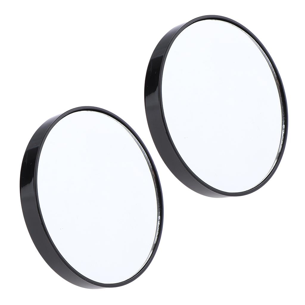 2x Travel Wall Suction Mirror 10X Magnifying Makeup Cosmetic Bedroom Mirrors Black