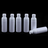 6pcs PET Empty Spray Pump Bottle Riffilable Cosmetic Bottles Set White 60ml
