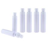 Max Maxb 6pcs PET Empty Spray Pump Bottle Riffilable Cosmetic Bottles Set White 100ml