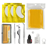 Max Professional Eyelash Extensions Practice Set Grafting Eyelash Tools Kit Yellow