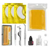 Max Professional Eyelash Extensions Practice Set Grafting Eyelash Tools Kit Yellow