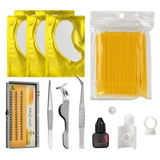 Max Professional Eyelash Extensions Practice Set Grafting Eyelash Tools Kit Yellow