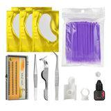 Max Professional Eyelash Extensions Practice Set Grafting Eyelash Tools Kit Purple