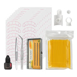 Max Eyelash Extension Training Supply Starters Lash Grafting Practice Set Yellow