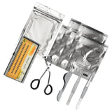 Max 11pcs Eyelash Extension Set-Eyelash Pads/Tweezer/Lashes/Curler/Lash Holder Silver