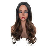 Max Ombre Middle Part 22" Long Wavy Synthetic Fiber Wigs for Women 5 Styles 01