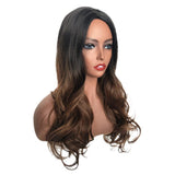Max Ombre Middle Part 22" Long Wavy Synthetic Fiber Wigs for Women 5 Styles 01