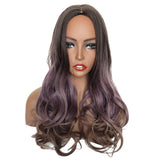 Max Ombre Middle Part 22" Long Wavy Synthetic Fiber Wigs for Women 5 Styles 03