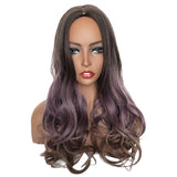 Max Ombre Middle Part 22" Long Wavy Synthetic Fiber Wigs for Women 5 Styles 03