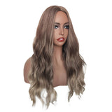 Max Maxb Gradient Middle Part Long Curly Hair Synthetic Wigs Women light brown ombre