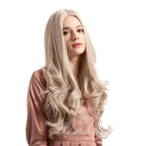 Max Maxb 26 inch Synthetic Long Curly Wigs for Women Cosplay Costume Full Wig Light Gold