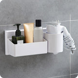 Maxbell Wall Mount Hair Dryer Storage Organizer Rack Shelf Holder Hanger No-punching
