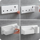 Maxbell Wall Mount Hair Dryer Storage Organizer Rack Shelf Holder Hanger No-punching