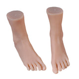 1 pair Lifesize Soft Mannequin Foot Model for Nail Tattoo Practice Display