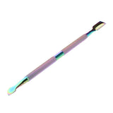 Max Stainless Steel 2 Head Cuticle Nail Pusher Trimmer Remover Manicure Tools 01