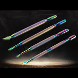 Max Stainless Steel 2 Head Cuticle Nail Pusher Trimmer Remover Manicure Tools 01