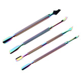 Max Stainless Steel 2 Head Cuticle Nail Pusher Trimmer Remover Manicure Tools 01