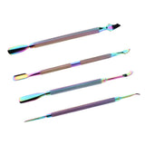 Max Stainless Steel 2 Head Cuticle Nail Pusher Trimmer Remover Manicure Tools 01