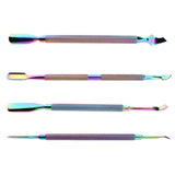 Max Stainless Steel 2 Head Cuticle Nail Pusher Trimmer Remover Manicure Tools 01