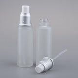 Max 2Pcs Empty Glass Bottles Cosmetic Makeup Travel Lotion Containers 50ml Pump