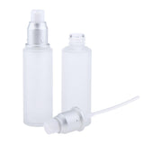 Max 2Pcs Empty Glass Bottles Cosmetic Makeup Travel Lotion Containers 50ml Pump
