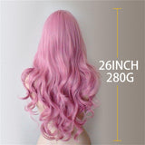 Maxbell 4 Colors Middle Part 26" Long Curly Wavy Synthetic Hair Wigs Girls Women 04
