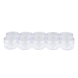 10x Empty Round Clear Makeup Jar Pot Powder Travel Cream Cosmetic Container 15g