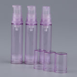 Maxbell 3x Empty Airless Vacuum Pump Bottles Travel Cosmetic Containers 10ml Purple