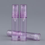 Maxbell 3Pcs 10ml Empty Airless Pump Bottles Refillable Cosmetic Containers Purple