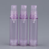 Maxbell 3Pcs 10ml Empty Airless Pump Bottles Refillable Cosmetic Containers Purple
