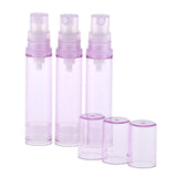 Maxbell 3Pcs 10ml Empty Airless Pump Bottles Refillable Cosmetic Containers Purple