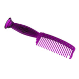 Maxbell Wide-tooth Smooth Comb Plastic Detangling Hairbrush for Reducing Hair Loss Purple