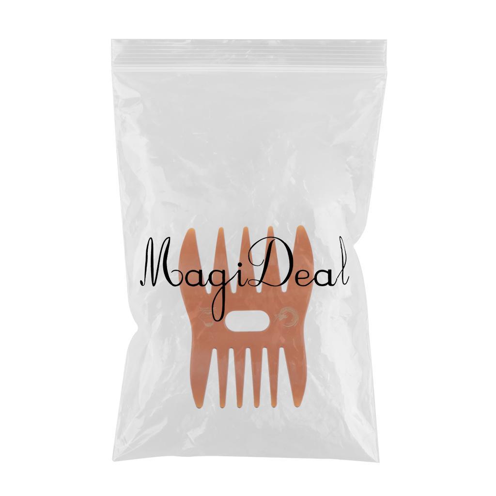 Dual Side Men's Oil Hair Comb Salon Hairdressing Styling Large Wide Tooth Brown