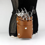 Max PU Hairdressing Hair Cutting Scissors Shears Haircut Tools Holster Bag Khaki