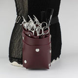 Max Maxb PU Hairdressing Hair Cutting Scissors Shears Haircut Tools Holster Bag Purple Red