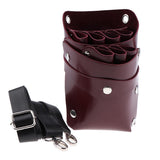 Max Maxb PU Hairdressing Hair Cutting Scissors Shears Haircut Tools Holster Bag Purple Red