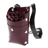 Max Maxb PU Hairdressing Hair Cutting Scissors Shears Haircut Tools Holster Bag Purple Red