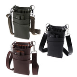 Max Maxb PU Barber Scissors/Shears Waist Bag Combs Clips Holder Pouch Dark Coffee