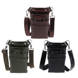 Max Maxb PU Barber Scissors/Shears Waist Bag Combs Clips Holder Pouch Dark Coffee
