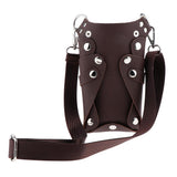 Max Maxb PU Barber Scissors/Shears Waist Bag Combs Clips Holder Pouch Dark Coffee