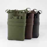 Max Maxb PU Barber Scissors/Shears Waist Bag Combs Clips Holder Pouch Dark Coffee
