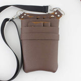 Max Maxb PU Barber Scissors/Shears Waist Bag Combs Clips Holder Pouch Dark Coffee
