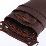 Max Maxb PU Barber Scissors/Shears Waist Bag Combs Clips Holder Pouch Dark Coffee