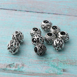 Max 10x Alloy Spacer Beads Hair Braiding Jewelry Making DIY Bracelet Pendants Silver